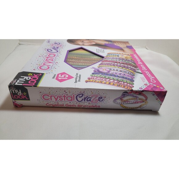 Cra-Z-Art My Look Crystal Craze Crystal Gem Bracelets Childrens Craft Kit NEW - Picture 2 of 7